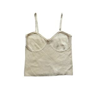 Madewell Knit Spaghetti‎ Strap Tank Beige Size M